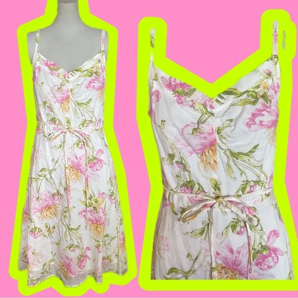 Y2K Just in Time Floral Garden Party Dress - Picture 1 of 5